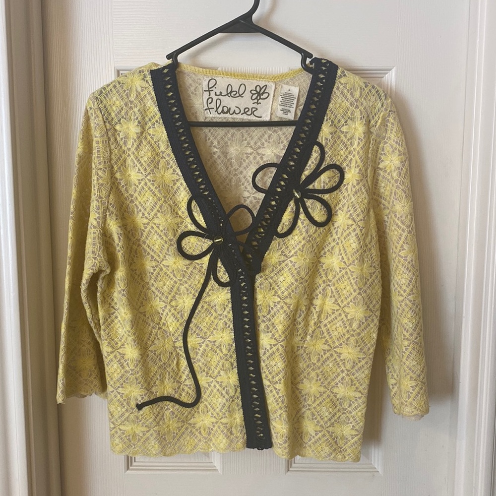 Anthropologie Field Flower Cardigan